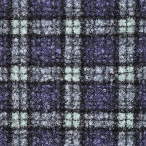 Strick-Bouclé Karo – lila/hellmint, 