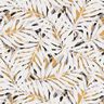 Viskosestoff sommerliche Palmwedel – weiss/senf,  thumbnail number 1