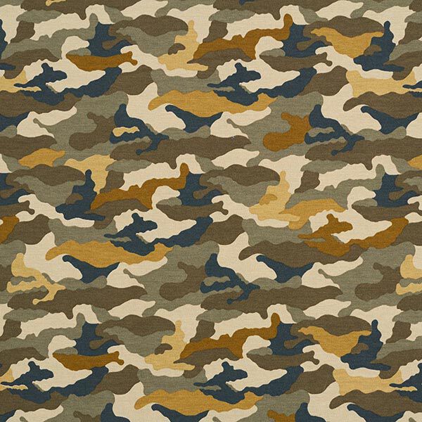 Baumwolljersey Camouflage | by Poppy – khaki,  image number 1
