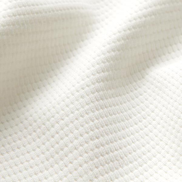 Mini Baumwoll-Waffeljersey Uni – weiss,  image number 3