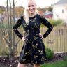 Baumwolljersey goldene Schmetterlinge | Glitzerpüppi – schwarz,  thumbnail number 6
