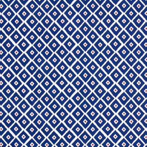 Baumwollstoff Cretonne Rauten – blau, 