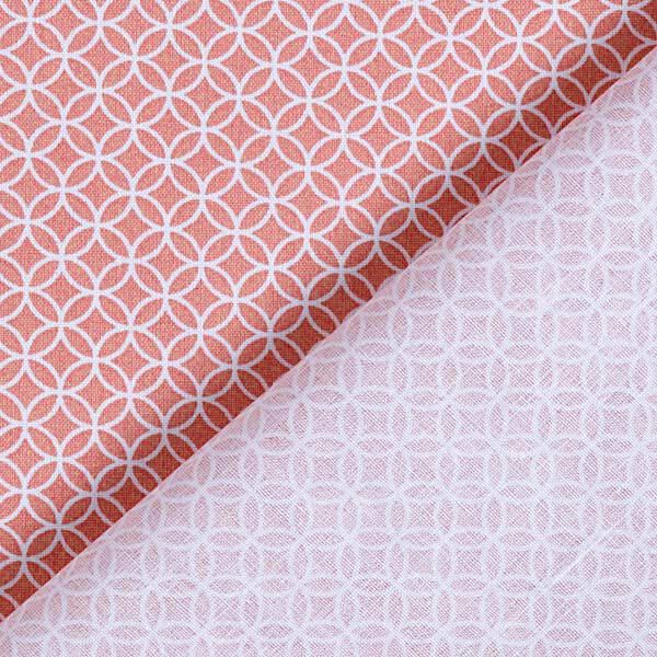 Baumwollstoff Cretonne kleines Kachelmotiv – terracotta | Reststück 50cm