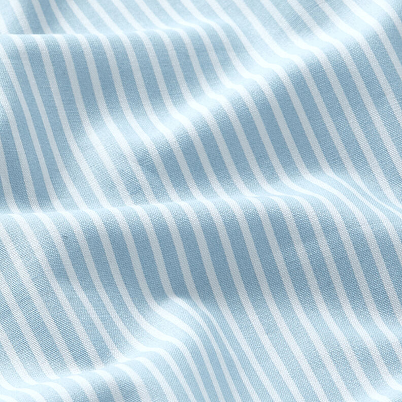 Baumwollpopeline Streifen – hellblau/weiss,  image number 2