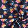 Softshell bunte Regenschirme Digitaldruck – nachtblau | Reststück 50cm,  thumbnail number 3