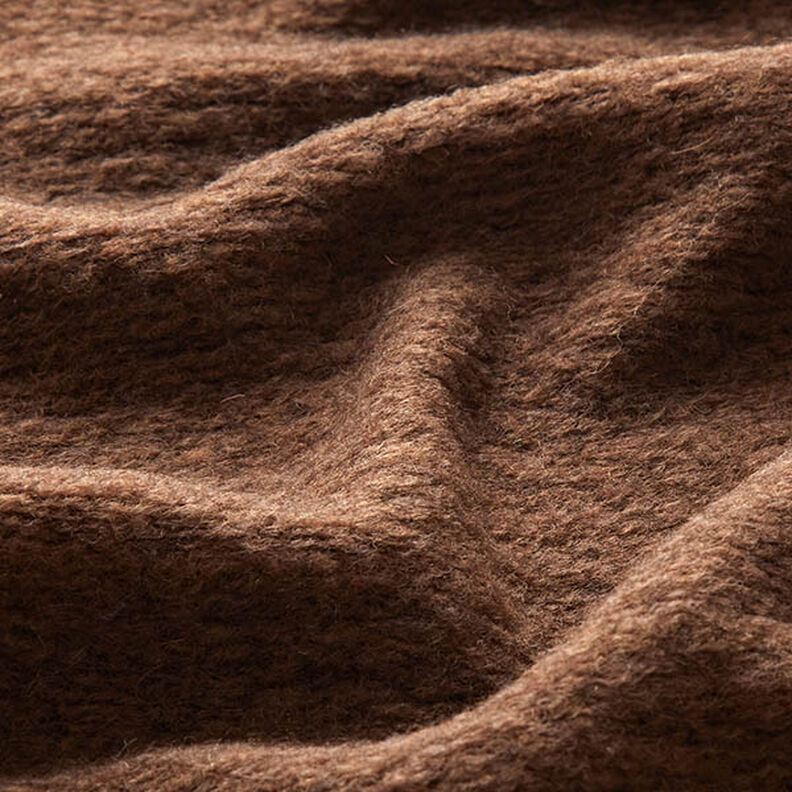 Mantelstrick Woll-Mix Melange – schokolade,  image number 2