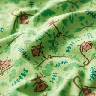 Baumwolljersey frecher Affe | PETIT CITRON – grün, 