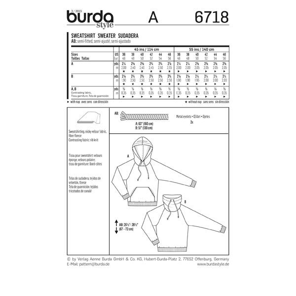 Sweater | Burda 6718 | 46-56,  image number 6