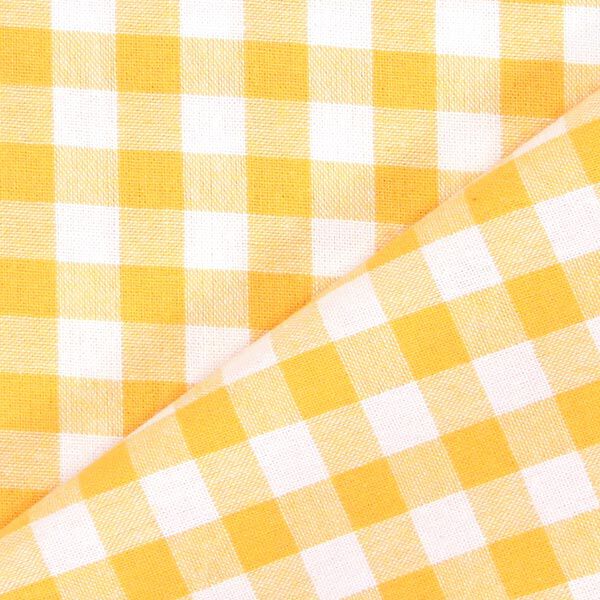 Baumwollstoff Vichy - 1 cm – gelb | Reststück 50cm