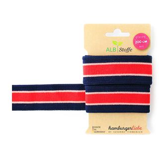 GOTS Bio Jacquardband STRIPE ME COLLEGE [200 cm | 3,5 cm] | Albstoffe | Hamburger Liebe, 