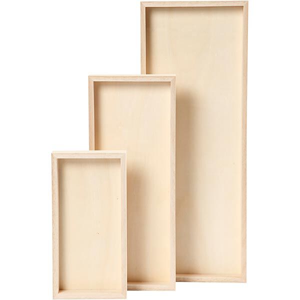 Tablett-Set aus Holz [3-teilig],  image number 1
