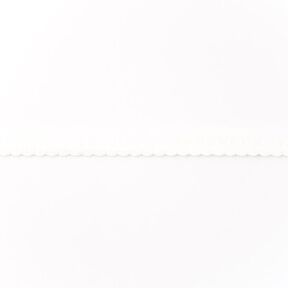 Elastisches Einfassband Spitze [12 mm] – wollweiss, 