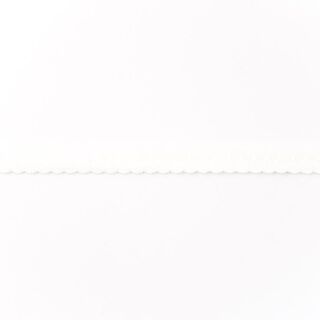 Elastisches Einfassband Spitze [12 mm] – wollweiss, 