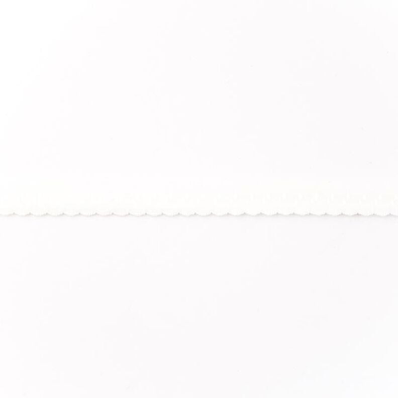 Elastisches Einfassband Spitze [12 mm] – wollweiss,  image number 1