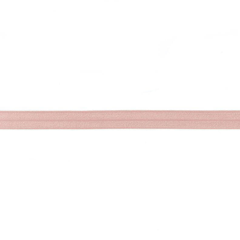 Elastisches Einfassband (Falzgummi) glänzend [15 mm] – hellaltrosa,  image number 1
