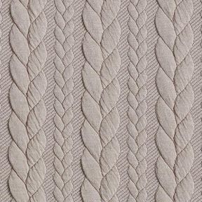 Jerseyjacquard Cloqué Zopfmuster – beige, 