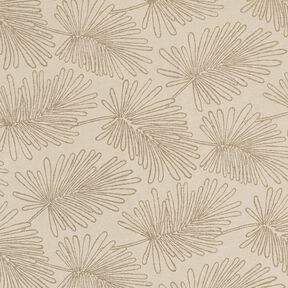 Dekostoff Jacquard Blätterkonturen – natur, 