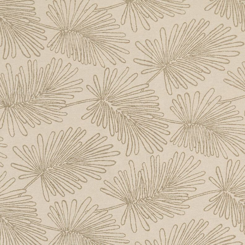 Dekostoff Jacquard Blätterkonturen – natur, image number 1
