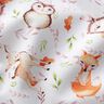 Baumwollstoff Perkal Waldtiere – weiss/hellbraun,  thumbnail number 2