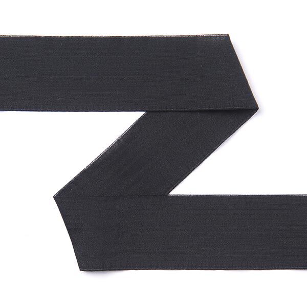 Organza Einfassband (Falzgummi), elastisch Goldie - schwarz
