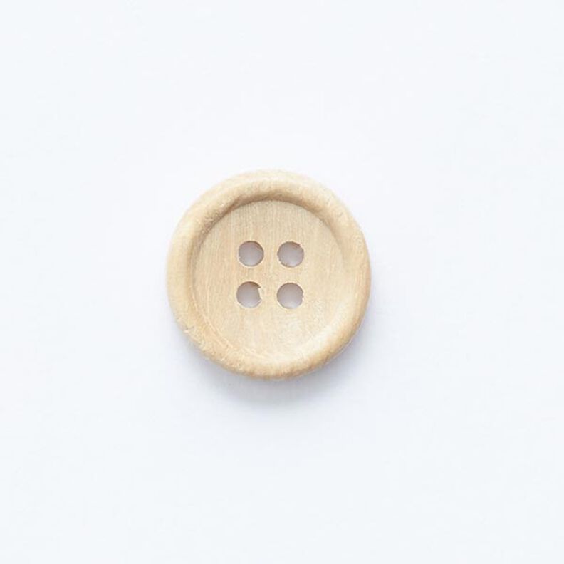 Holzknopf 4-Loch – beige,  image number 1