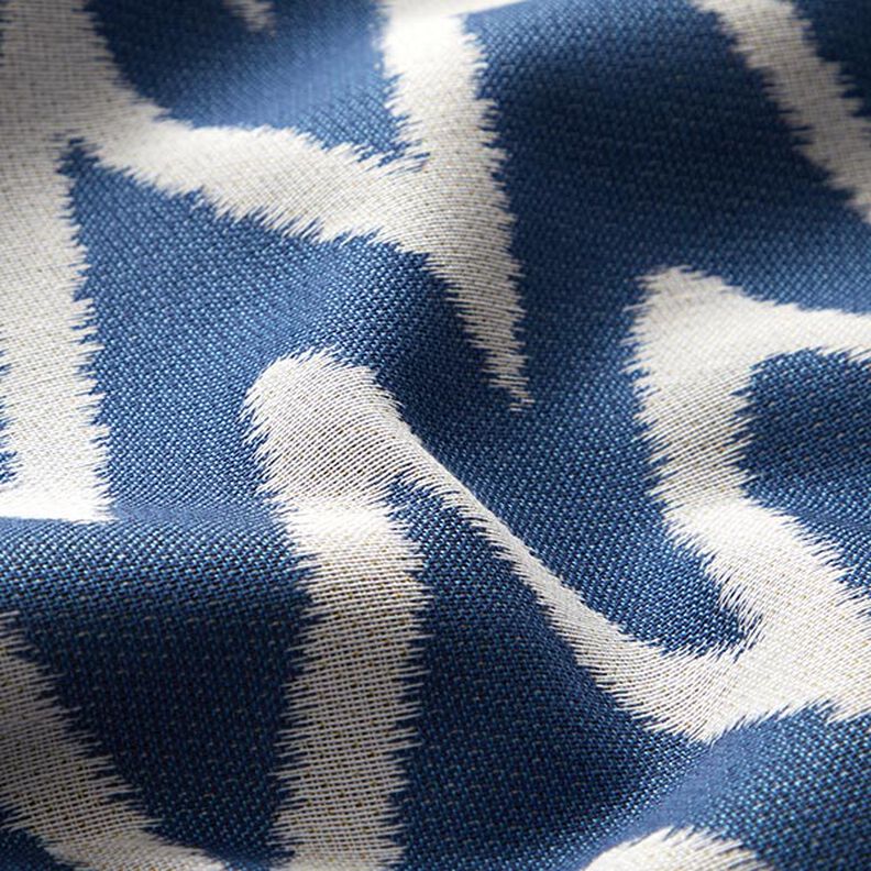 Outdoorstoff Jacquard Ikatmuster – blau,  image number 2