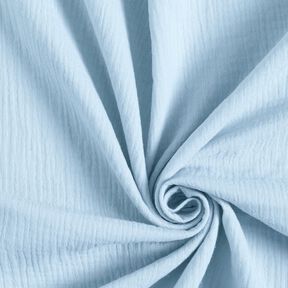 Musselin / Doppel-Krinkel Gewebe – babyblau, 