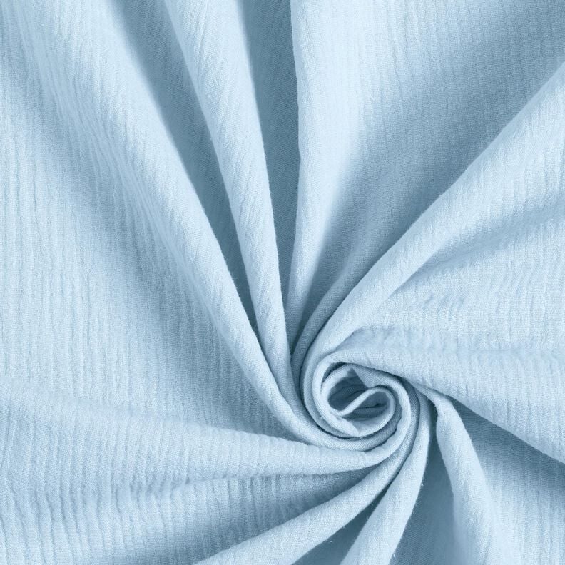 Musselin / Doppel-Krinkel Gewebe – babyblau, image number 1