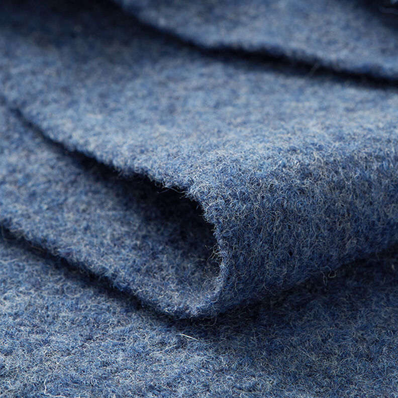 Woll-Walkloden Melange – jeansblau,  image number 4