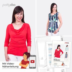 Wasserfallshirt Scarlett & Claire | Pattydoo | 32-54, 