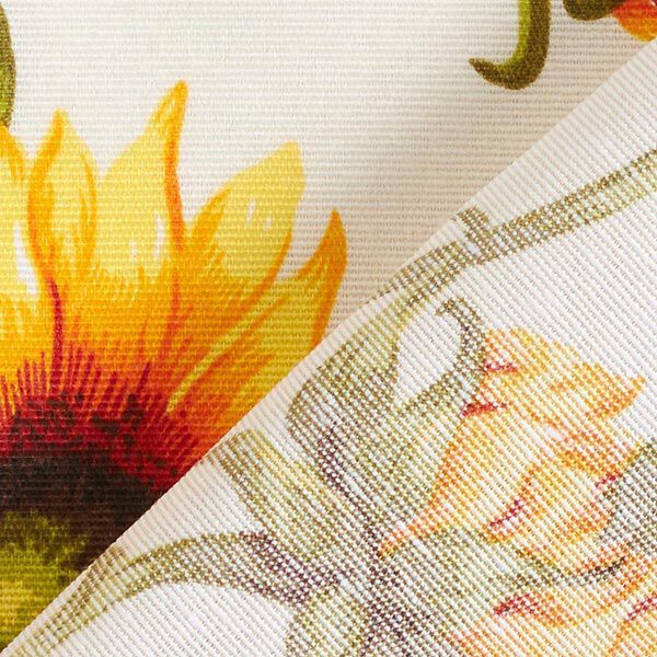 Dekostoff Canvas Sonnenblumen – natur/sonnengelb | Reststück 50cm