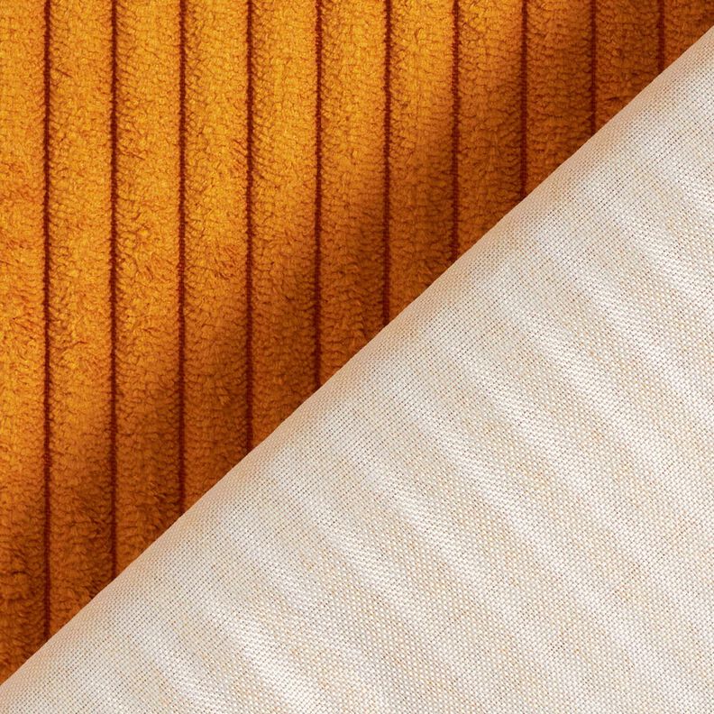 Polsterstoff weicher Cord – currygelb,  image number 4