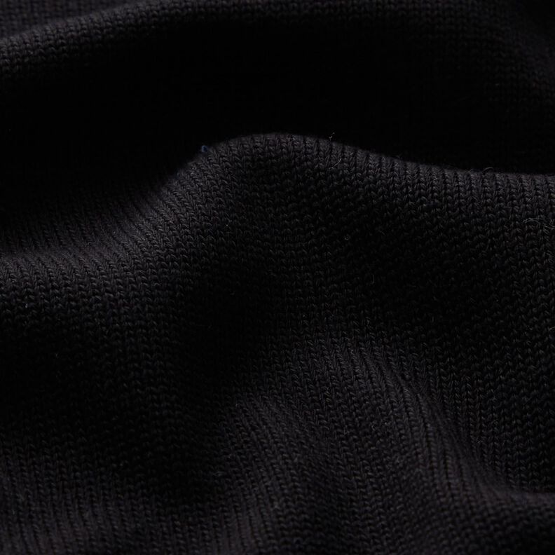 Baumwoll-Strickstoff – schwarz | Reststück 60cm,  image number 2