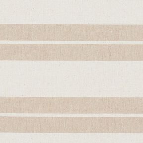 Dekostoff Canvas Streifenmix recycelt – beige, 