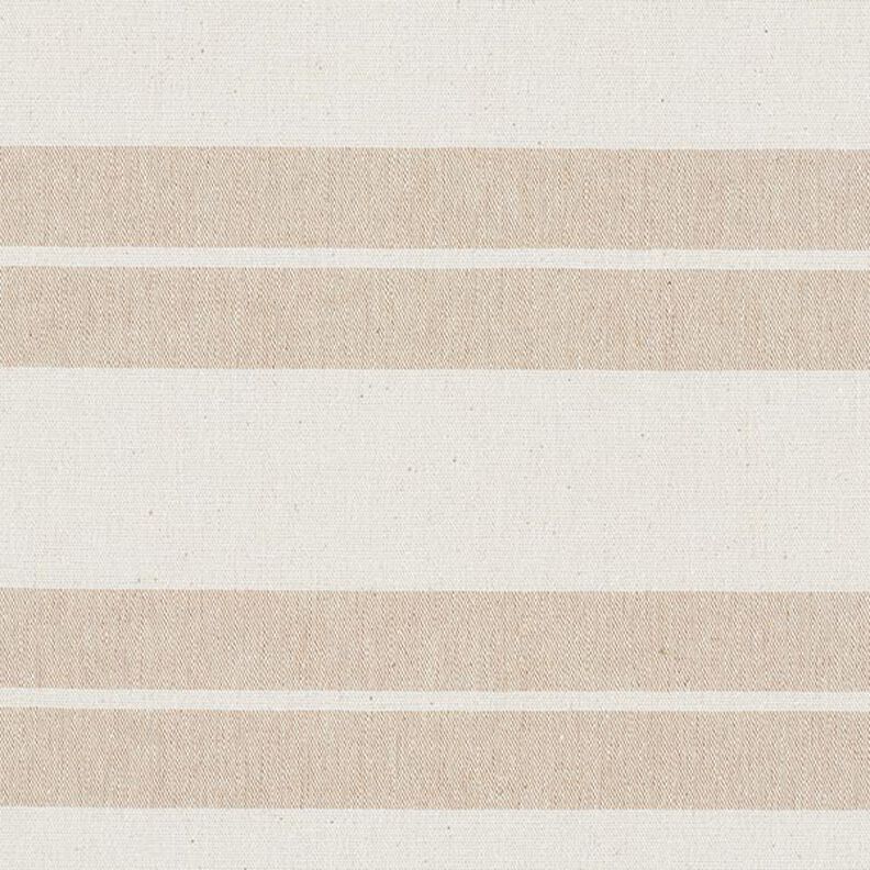 Dekostoff Canvas Streifenmix recycelt – beige,  image number 1