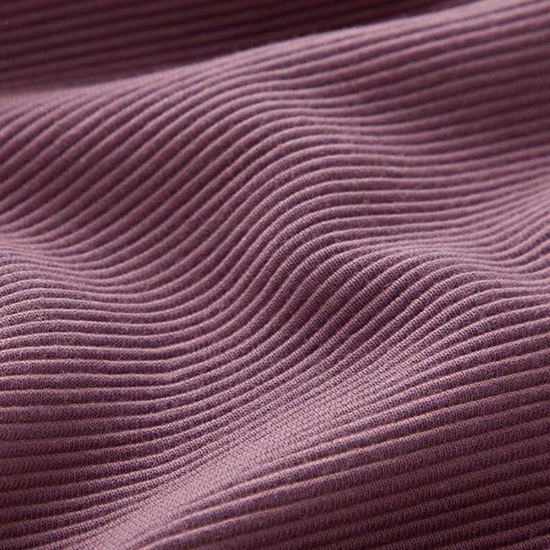 Ottoman-Rippenjersey Uni – aubergine,  image number 3