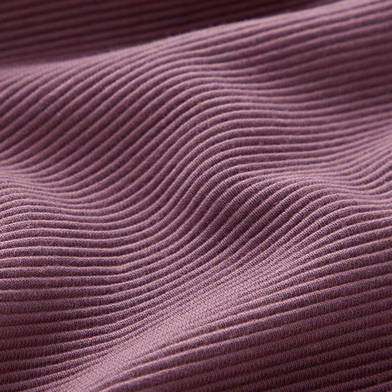 Ottoman-Rippenjersey Uni – aubergine,  image number 3