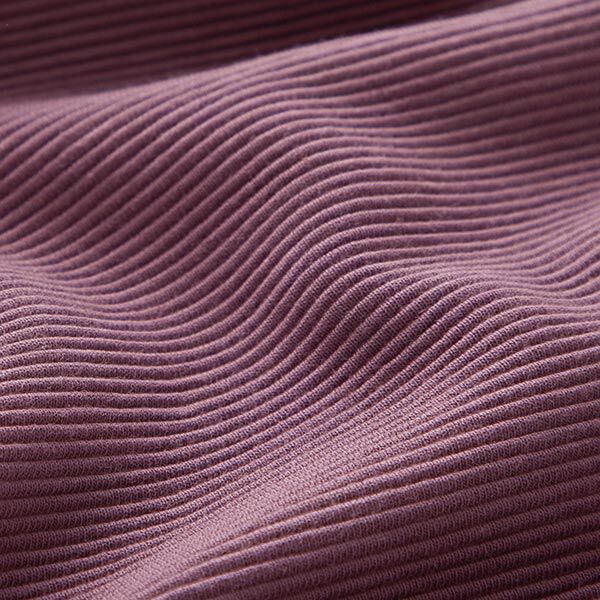 Ottoman-Rippenjersey Uni – aubergine | Reststück 100cm
