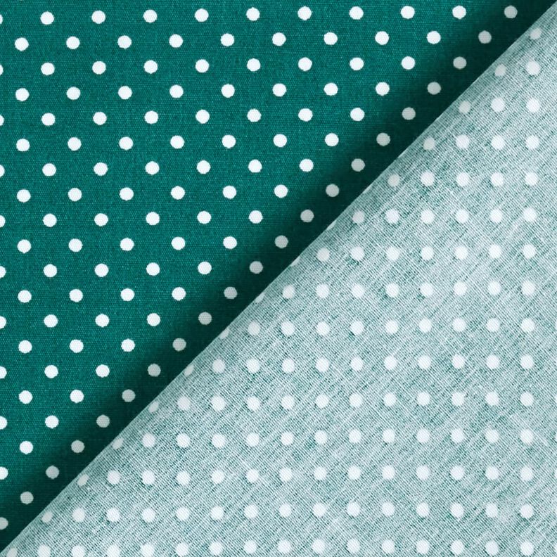 Baumwollpopeline Mini Polka Dots – blautanne/weiss,  image number 4