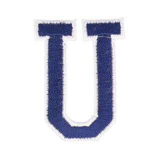 Applikation Buchstabe U [ Höhe: 4,6 cm ] – marineblau, 