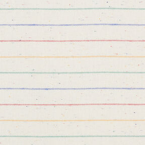 Dekostoff Halbpanama bunte Streifen – natur, 