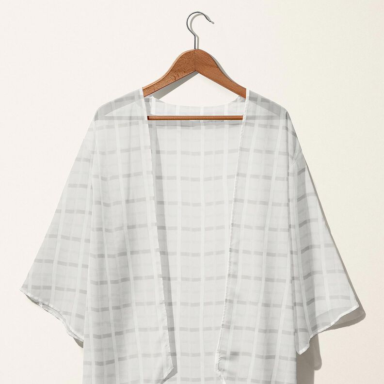 Chiffon Fensterkaro – weiss,  image number 5