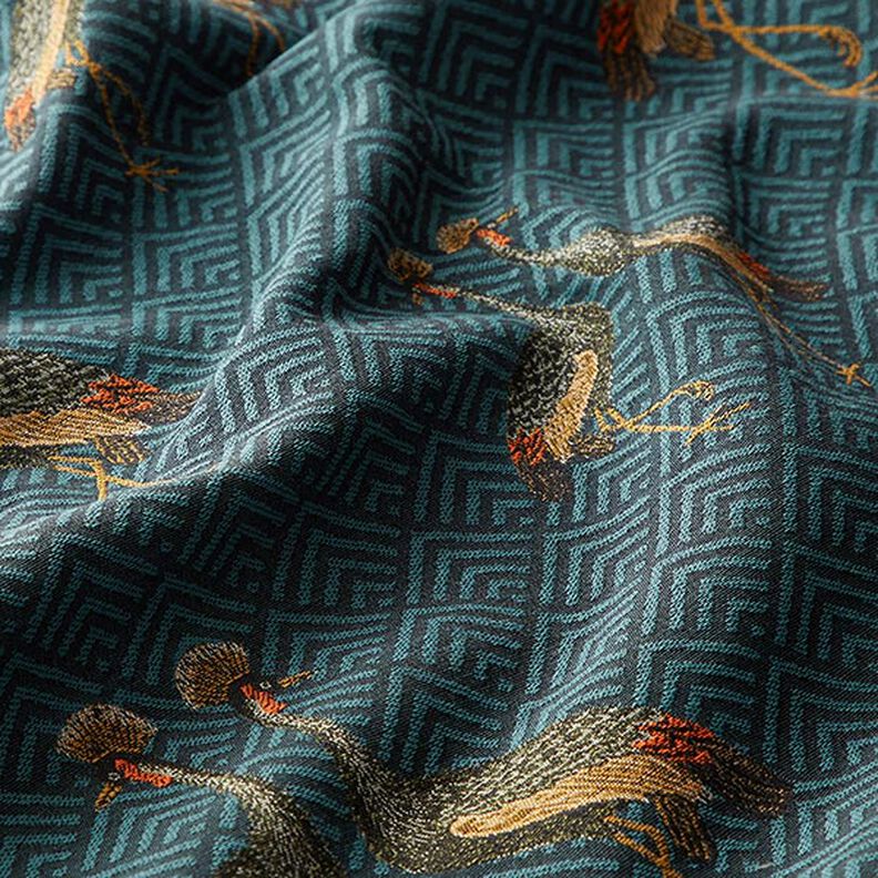 Jacquard Gobelin Pfau – petrol,  image number 2