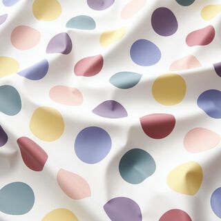 Regenjackenstoff bunte Kreise – weiss, 