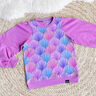 French Terry Sommersweat Muscheln Digitaldruck | by Poppy – lavendel/blaulila,  thumbnail number 5