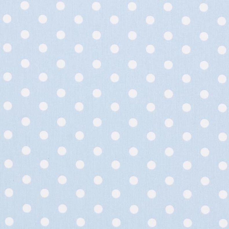 Baumwollpopeline große Punkte – hellblau/weiss, image number 1