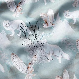 Softshell Polarfuchs und Schleiereule Digitaldruck – hellmint, 