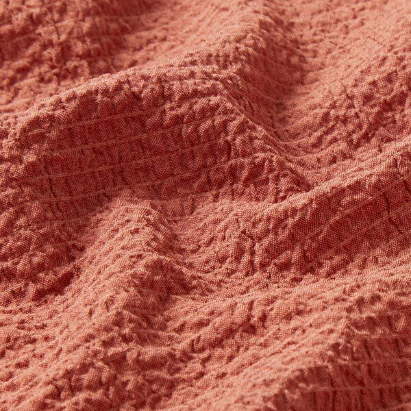 Leichter Seersucker uni – terracotta, image number 2