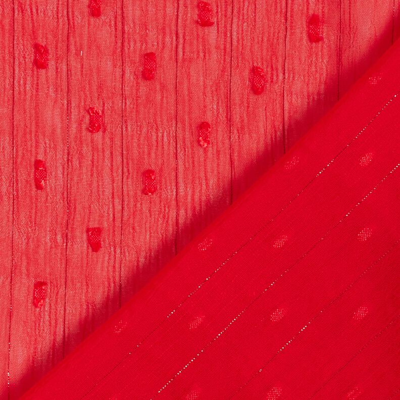 Chiffon Dobby Metallic Nadelstreifen – rot/silber metallic,  image number 4