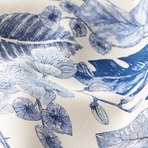 Outdoorstoff Acrisol Bouquet – blau | Reststück 100cm